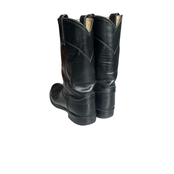 Justin Roper Cowboy Boots L3703 Women’s Size 6.5B Black leather Cowgirl - Picture 4 of 5